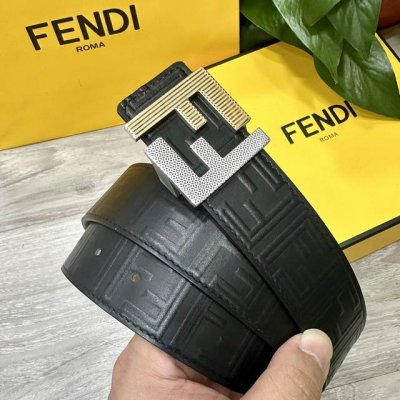 Fendl Fendi width 38mm double-sided original calfskin with single ruthenium pall