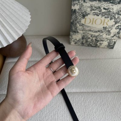 Dior New Waist Belt Made From Smooth Calfskin, Featuring A Lustrous Pearl-Finish