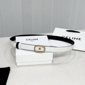 Celin E New 3D Buoy Buckle Women's Belt, Italian Imported Calfskin with Brass Bu