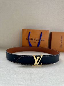 4.0 Wide LV Shield Reversible Belt draws inspiration from the lettering and Mono