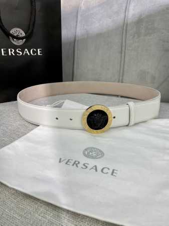 Width 4.0 Cm Versace This Soft Leather Belt Features A 3D Medusa Buckle, Suitabl - Click Image to Close
