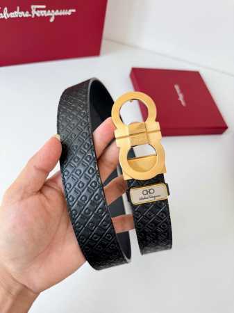Product Name: Ferragamo Belt, Original Single Belt Model: Hook, Classic Buckle M - Click Image to Close