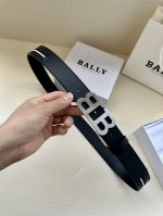 Bally New Men's Casual Canvas And Leather Dual-Use Belt, 3.4 Cm Wide. This Canva