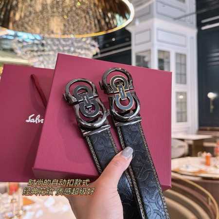 The perfect gift! Salvatore Ferragamo's latest automatic buckle top-grain cowhid - Click Image to Close