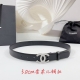 Special 3.0Cm Chanel Belt, Double-Sided Top-Grain Leather, Length: 0.75, 0.80, 0