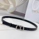 2.0 Cm Dior Belt, Double-Sided Top-Grain Cowhide, Length: 0.75, 0.80, 0.85, 0.90