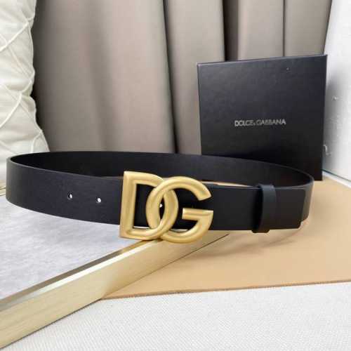 d&G Classic Letter Buckle Belt New Style Seiko Copper Hardware Buckle Origina