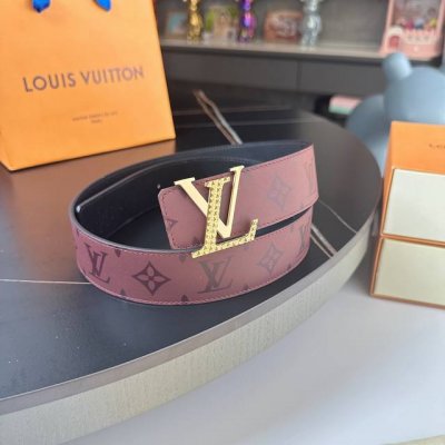 L0Uis Vuitt0N This Season's New Men's Original Belt Width 40Mm Double-Sided Impo