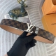 Lv special leather belt series, original hardware boutique stainless steel buckl