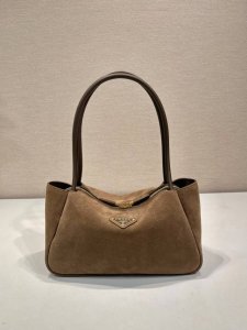 New Arrival 1Ba444 Shoulder Bag in Nubuck Leather This shoulder bag features fi