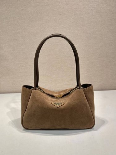 New Arrival 1Ba444 Shoulder Bag in Nubuck Leather This shoulder bag features fi