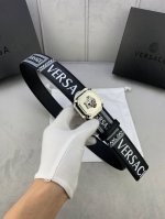 Special Width 4.0 Cm Versace This Two-Sided Top-Grain Leather Belt Features The