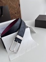 Bv new men's braided belt. Handmade Intreccio large plaid woven double-sided Ita