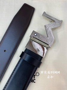 montblanc Montblanc width 3.5cm using top layer cowhide boutique pin buckle head