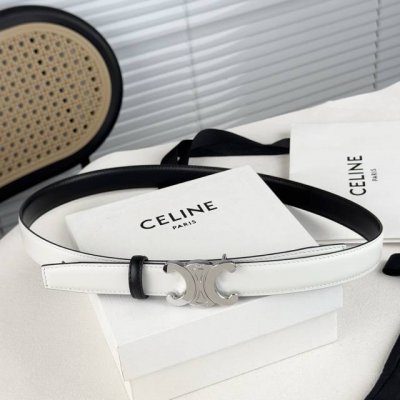 Celin E new three-dimensional buoy buckle women's belt Italian imported calfskin