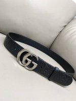 Gucci 4.0 Wide Marmont Series Printed Embossed Leather Belt. The interwoven Gucc