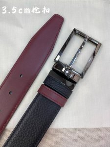 Montblanc 3.5cm wide, made of top-grain cowhide, pin buckle, free-cut business c