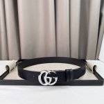 Gucci! Width 3.8 Cm, Original Factory Craftsmanship. Double-Sided Top-Grain Leat