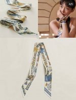 H's new silk scarf, "Heart-shaped saddle" 100% heavy silk twill, Herm