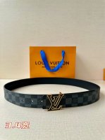 3.4 Width Lv Double-Sided Belt Crafted From Genuine Leather In A Modern Design,