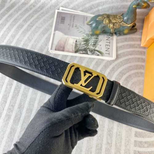 Lv Special Leather Waist Belt Automatic Buckle Series, Featuring Original Premiu