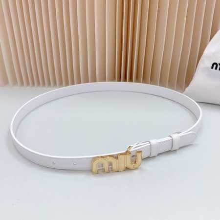 2.0Cm Miu Miu New Style Belt, Double-Sided Top-Grain Cowhide Leather, Length: .7 - Click Image to Close