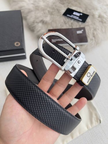 Product Name: Montblanc Original Belt, Leather Belt Model: Pin Buckle, New Class