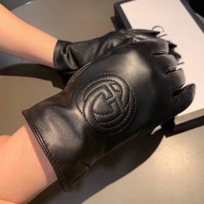 2025 New Gucci Embroidery Exclusive First Release Touchscreen Women's Gloves Guc