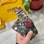 Fendi Official Store Same Style, 4.0 Cm Wide, Double Ring Waistband For Both Sid