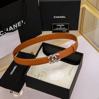 Chanel 24S Cc Pearl Water Diamond White And Black Letter Logo Buckle Brass Metal
