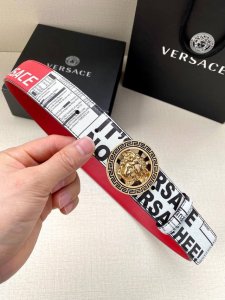 Width 4.0Cm This Versace Statement Belt Is Made Of Leather And Decorated With Th