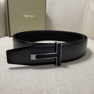 Tom Ford's latest trendy double-sided top-grain cowhide leather model, 3.8mm wid