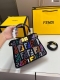 Fendi Peekaboo embroidered kitten bag Classic bag shape is cute and playful Can
