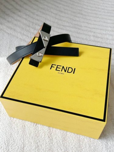 Special Fendi Women's Small Waist Belt, 2.0 Cm Wide, Made Of Top-Grain Cowhide L