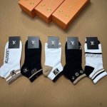 New Louis Vuitton socks, box of five, made of pure cotton, soft and comfortable,