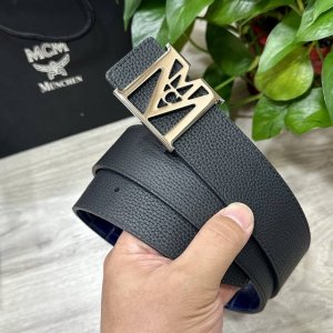 Special Mcm 40Mm Wide Double-Sided Genuine Calf Leather With A Single Rhodium-Pl