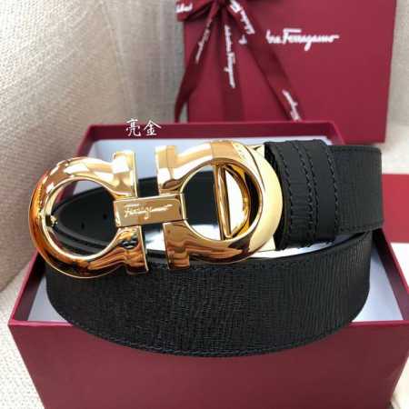 nfc-F3.5Cm High-End Custom Men's Belt, Double-Sided Imported Cowhide, Self-Se - Click Image to Close