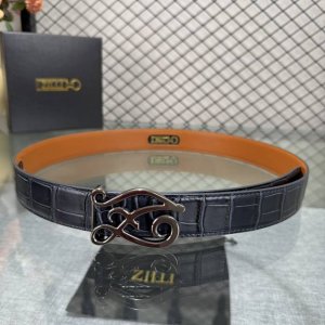 Zilli original imported Italian custom-made calfskin leather, 3.5cm wide, top-qu