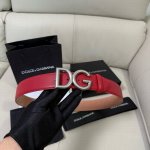 DgWidth 4.0Cm Dolce & Gabbana's new Devotion series Lux leather belt, embellishe
