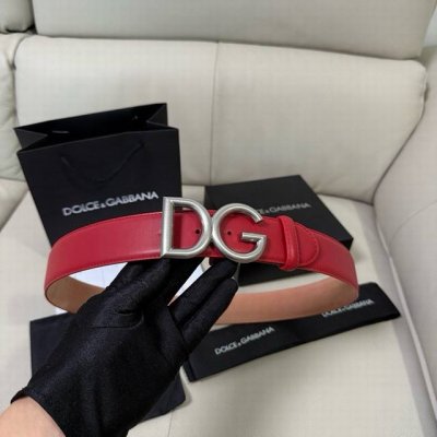 DgWidth 4.0Cm Dolce & Gabbana's new Devotion series Lux leather belt, embellishe