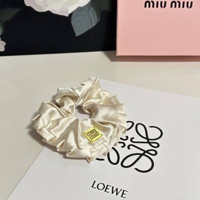 Special single with full set packaging Miumiu Miu Miu popular silk hair band, co