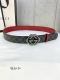 Width 4.0Cm Gucci Double-Sided Belt With Gg Supreme Canvas On One Side And Burgu