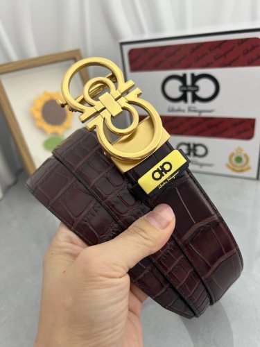 Product Name: Ferragamo Automatic Belt Material: Genuine Leather Belt Made From