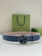 Band width 3.8cm Gucci interlocking double G original textured steel buckle belt
