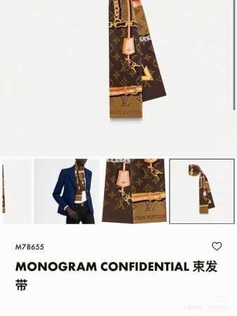 Large quantity of stock! Lv Louis Vuitton classic black and white scarf with mon - Click Image to Close