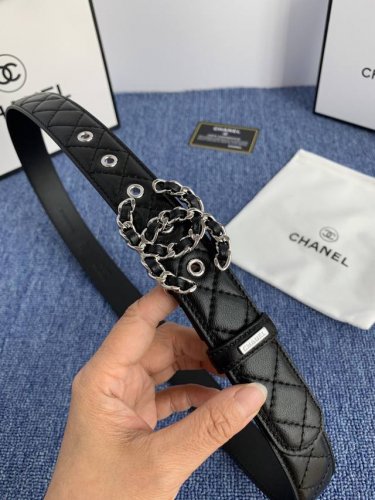 Chanel double C belt in lambskin, reversible jeans, skirt - a classic, versatile