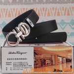 Belt: Ferragamo original cowhide belt Men's belt: 100% first-layer cowhide belt