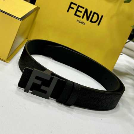 Fendl Fendi Width 35Mm Double-Sided Original Calfskin With Single Ruthenium Pall - Click Image to Close