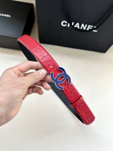 Width 3.0 Cm Chanel Women's Belt, Calfskin, This Buckle, Cnc-Finished Inner Side