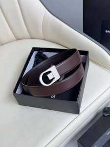 2025 Spring Collection Saint Laurent Women's Belt, Genuine Gold-Plated Buckle, I